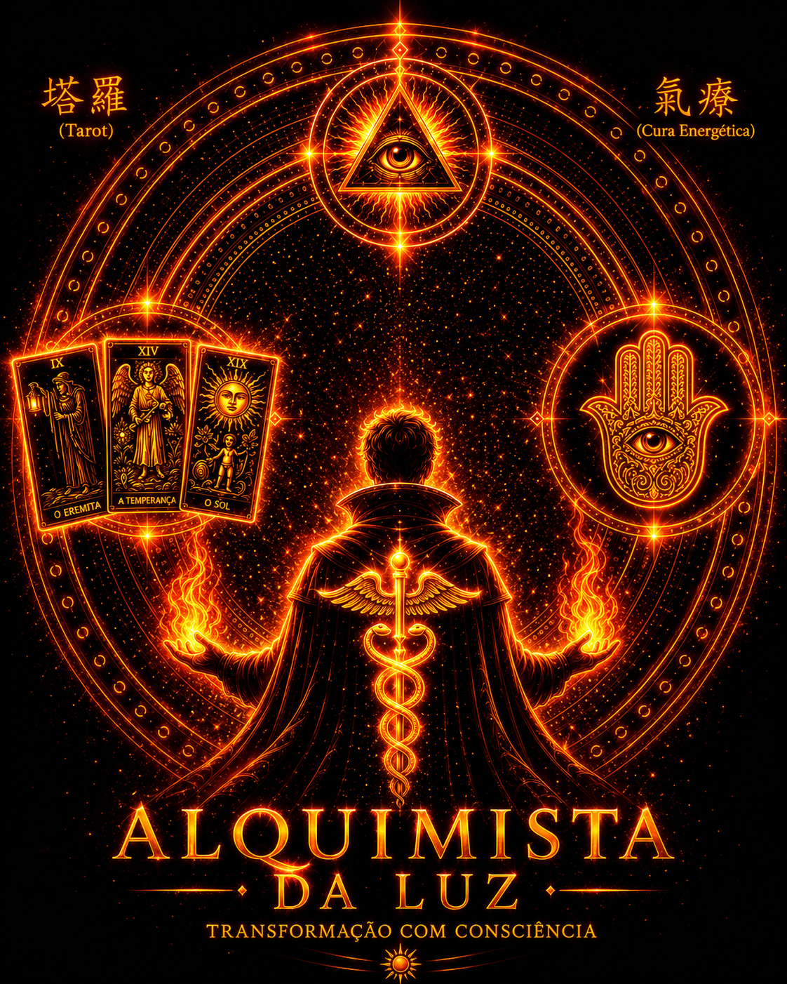 Quem está por trás deste espaço? 
O meu nome é Miguel Gomes e a Alquimia da Luz nasce com o propósito de ajudar e orientar através da cura, orientação, equilíbrio e alívio espiritual. 
Aqui, disponibilizo duas valências terapêuticas:

🔮 O Tarot Terapêutico: Uma ferramenta de orientação pessoal onde as cartas funcionam como um espelho da tua alma no momento presente. Serve para trazer à Luz os teus bloqueios, traumas e dores emocionais para ajudar-te a encontrar clareza no teu caminho.

🌀 As Sessões de Cura e Transmutação Energética: Um trabalho profundo onde atuo e manipulo diretamente a energia para dissolver bloqueios emocionais, limpar dores acumuladas no corpo e repor a energia de amor e compaixão.
